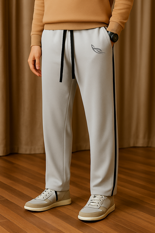 Gray Color Baggy Track Pants | Man