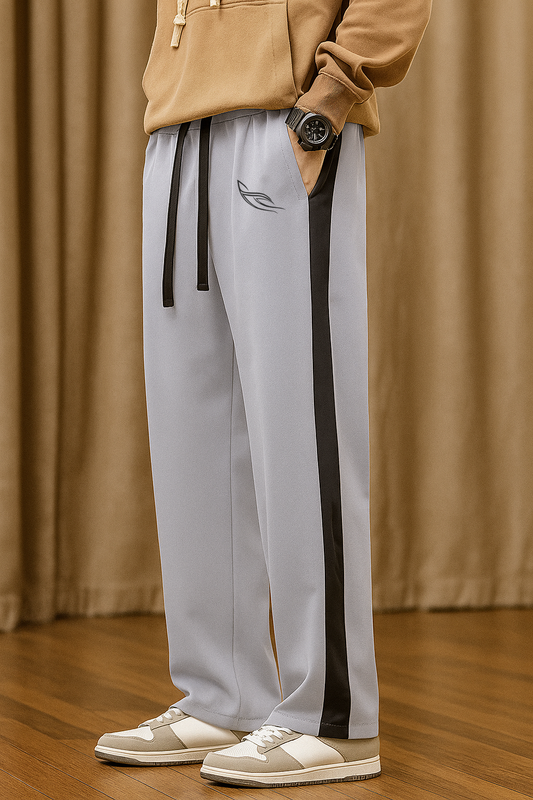 Gray Color Baggy Track Pants | Man