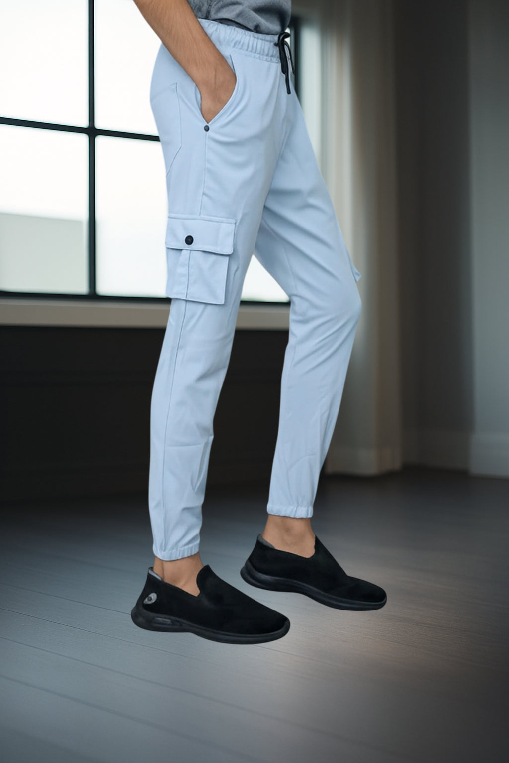 Sky Color Cargo Pants