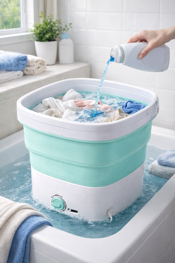 Add Clothes & Detergent