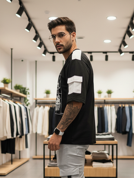 Pocket Printed Black